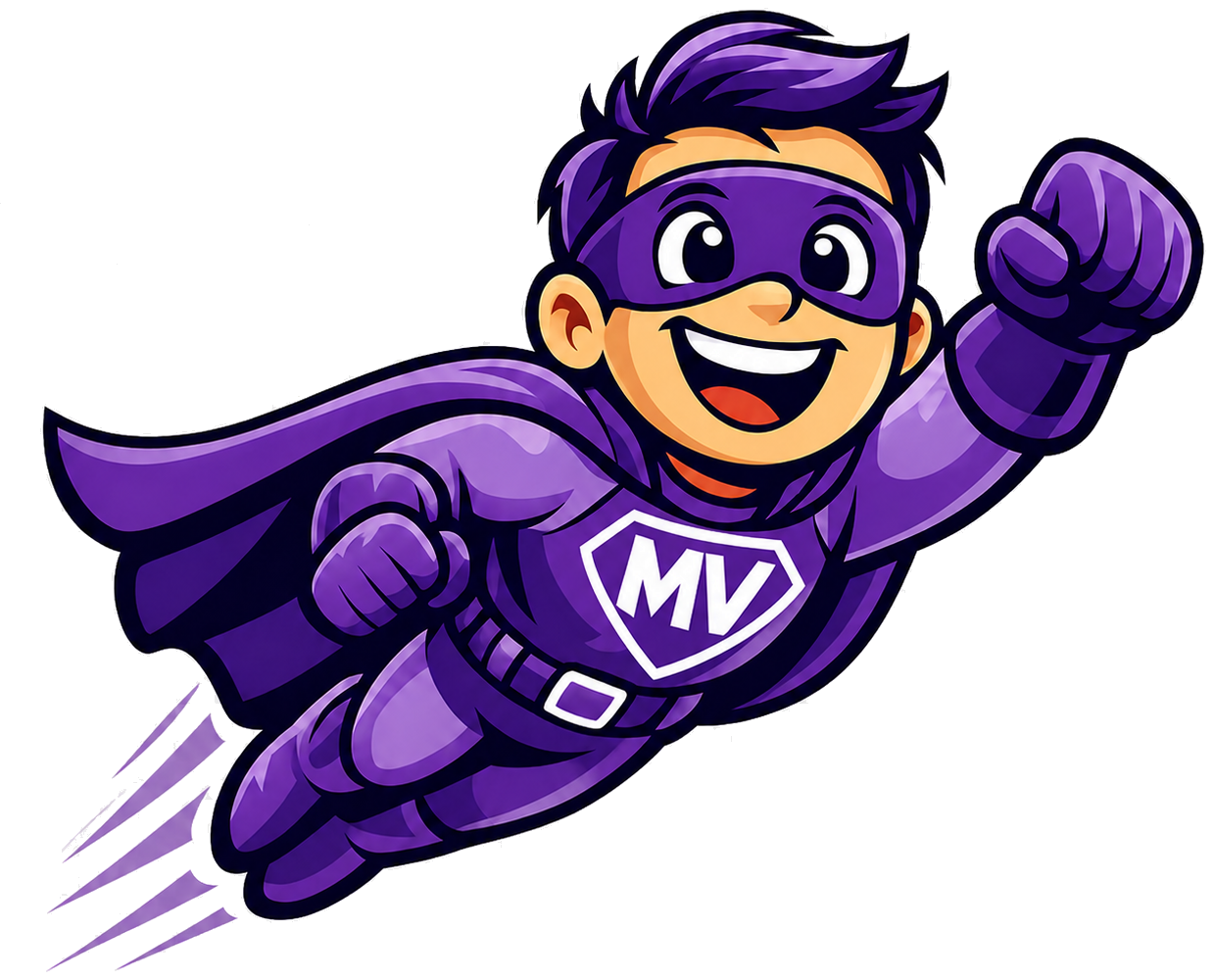 MightyVendingUK superhero mascot