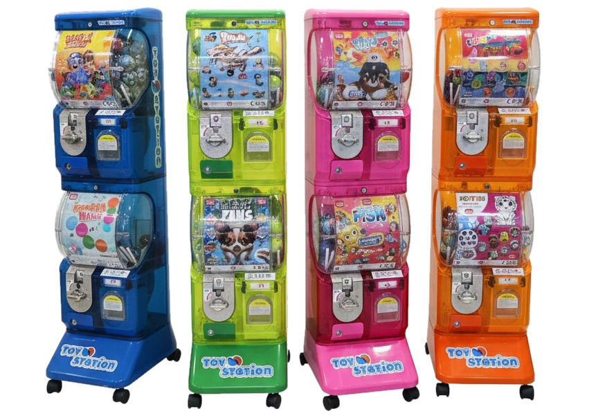 Neon Toy Stations toy vending machines for West Yorkshire venues