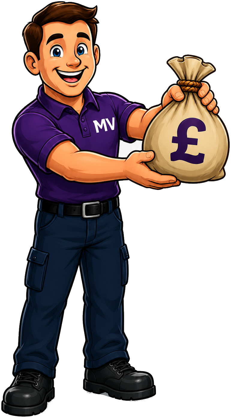 MightyVendingUK technician holding a money bag to represent venue commission